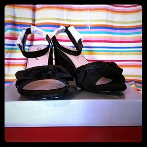 Black ankle strap heels